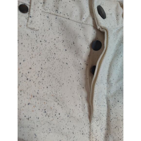John Elliott season nine white button fly jeans Japan distressed splatter skinny - Picture 10 of 12
